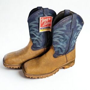 Tony Lama Roustabout 11" Steel Toe Waterproof Work Boot Men's 11EE